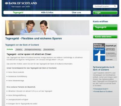 Bank of Scotland Tagesgeld-Konto