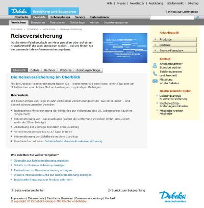 Debeka Reise-Versicherung