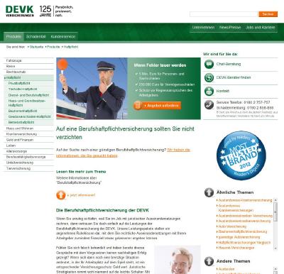 DEVK: Infos zur Berufshaftpflicht