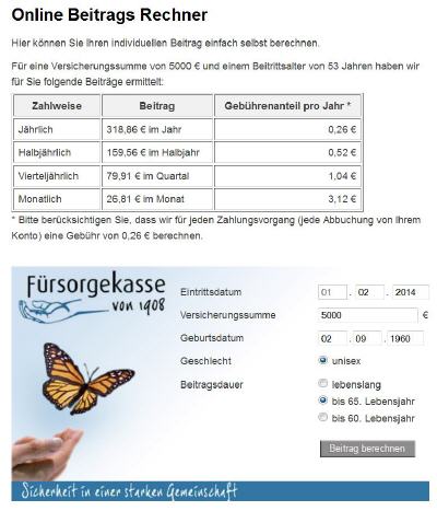 Fürsorgekasse von 1908