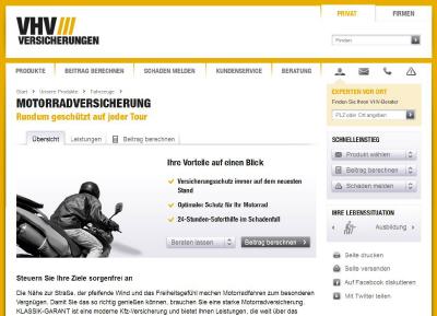 VHV Motorrad-Versicherung