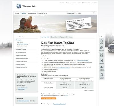 Volkswagen Bank Tagesgeld Konto
